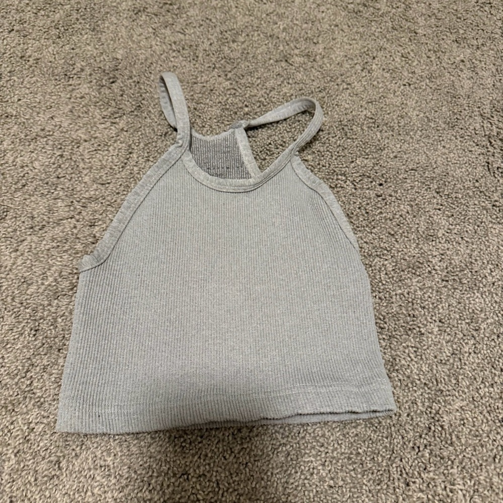 Free people movement Gray Ribbed Women's  crop Top